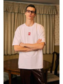Bonkers Corner - White Broken Vibes Oversized T-Shirt