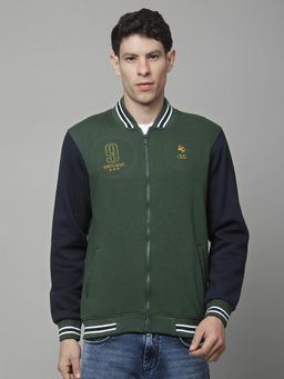 Cantabil - Green Breathable and Soft with Colour Fastness Regular Fit Sweatshirt