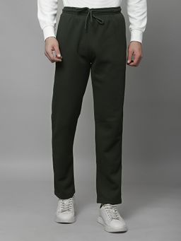 Cantabil - Olive Breathable and Soft with Colour Fastness Regular Fit Track Pant