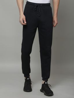 Cantabil - Navy Blue Breathable and Soft with Colour Fastness Regular Fit Joggers