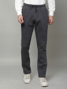 Cantabil - Grey Breathable and Soft with Colour Fastness Regular Fit Track Pant