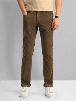 AD By Arvind - Green Modern Slim Fit Chinos