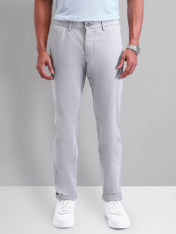 AD By Arvind - Grey Modern Slim Fit Chinos
