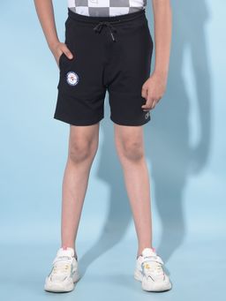 CRIMSOUNE CLUB - Boy's Black Typographic Printed Shorts