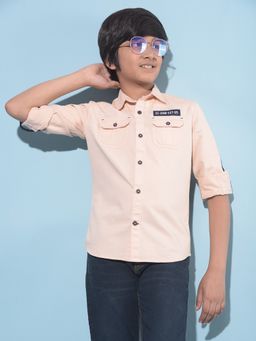 CRIMSOUNE CLUB - Boy's Peach Shirt
