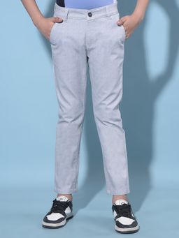CRIMSOUNE CLUB - Boy's Grey Printed Cotton Trouser