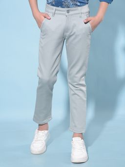 CRIMSOUNE CLUB - Boy's Green Solid Trouser