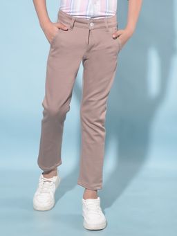 CRIMSOUNE CLUB - Boy's Brown Solid Trouser
