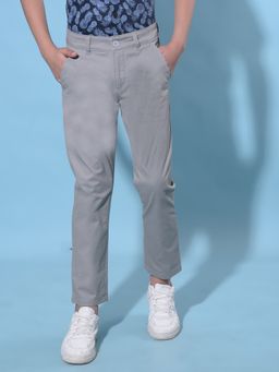 CRIMSOUNE CLUB - Boy's Grey Cotton Trouser