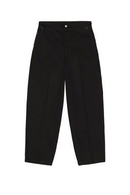 Lemaire - Heavy Black Denim Maxi Barrel Workwear Pants