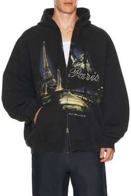 VETEMENTS - Paris Tourist Zip-Up Hoodie