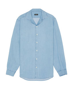 Zegna - Cotton And Linen Denim Shirt