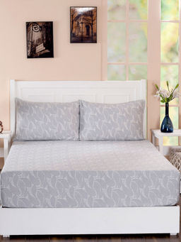 Maspar - Hues Folklore Paisley Blue 210TC Cotton Single Bed Sheet With 1 Pillow Cover