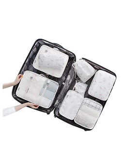 House of Quirk - White Clothes Storage Cubes Packing Organizers (Set of 7)