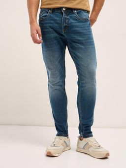 The Bear House - Mens Dark Blue Skinny Fit Jeans