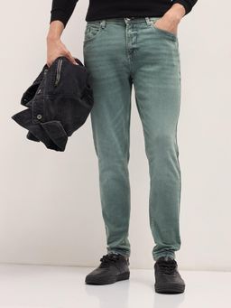 The Bear House - Mens Olive Skinny Fit Jeans