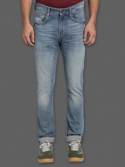Red Tape - Men Light Blue Cotton Elastane Straight Fit Jeans