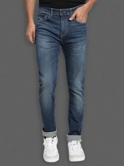 Red Tape - Men Vintage Blue Cotton Elastane Skinny Fit Jeans