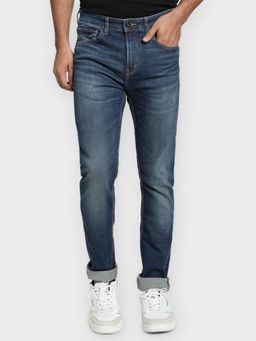 Red Tape - Men Vintage Blue Cotton Elastane Skinny Fit Jeans