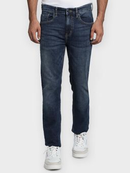 Red Tape - Mens Mid Blue Cotton Elastane Skinny Fit Jeans