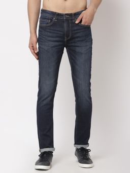 Red Tape - Men Dark Blue Cotton Elastane Skinny Jeans