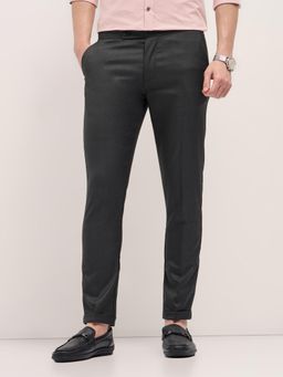 The Bear House - Mens Silm Fit Grey Formal Trouser