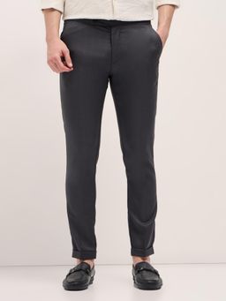 The Bear House - Mens Silm Fit Grey Formal Trouser
