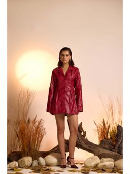 The Clothing Factory - Red Solid Mini Dress