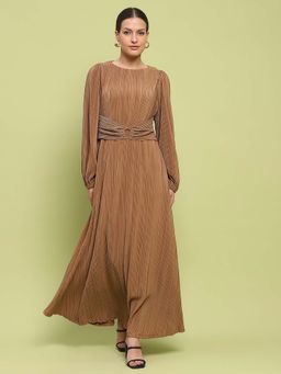 Madame - Yellow Pleated Maxi Dress