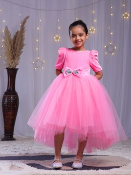 Toy Balloon Kids - Pink High Low Girls Party Wear Gown