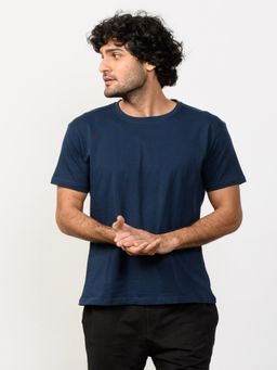 Creatures of Habit - Pima Crew Deep Sea Blue T-Shirt