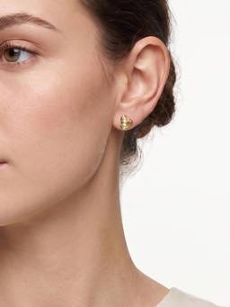 Carlton London - 18Kt Gold Plated Pearl Contemporary Petite Stud Earring