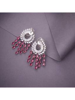 Opal Touch - Shimmering Rhodium Earrings