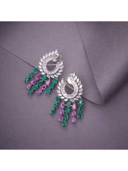 Opal Touch - Shimmering Rhodium Earrings
