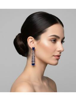Opal Touch - Serene Navy Blue Tranquillity Earrings