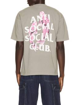 Anti Social Social Club - Koi Men's Graphic Print Crew Neck T-Shirt Grey