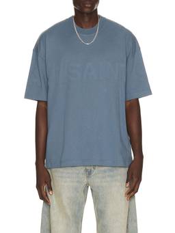 ALLSAINTS - Biggy Men's Graphic Logo Crew Neck T-Shirt Blue