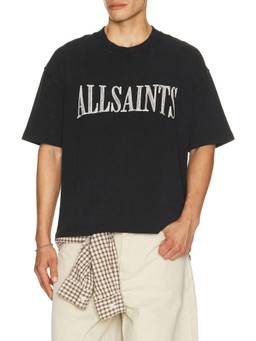 ALLSAINTS - Dash Men's Embroidered Logo Crew Neck T-Shirt Black