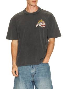 ALLSAINTS - Roque Men's Graphic Print Crew Neck T-Shirt Charcoal