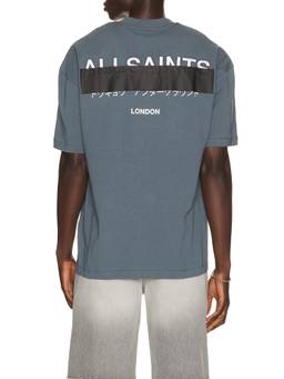 ALLSAINTS - Redact Men's Graphic Print Crew Neck T-Shirt Blue