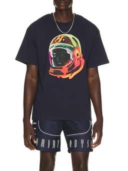 Billionaire Boys Club - Helmet Men's Graphic Print Crew Neck T-Shirt Navy Blue