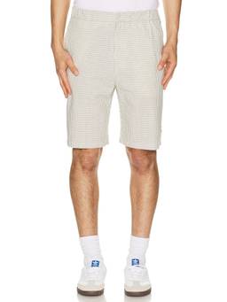 Bound - Men's Mid-Waist Zip Fly Twill Shorts Beige