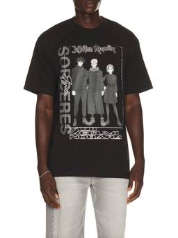 BIOWORLD - Jujutsu Kaisen Men's Graphic Print Crew Neck T-Shirt Black