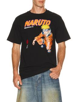 BIOWORLD - Naruto Believe It Men's Graphic Print Crew Neck T-Shirt Black