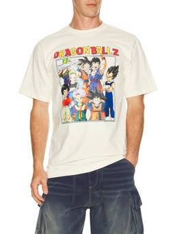 BIOWORLD - Dragon Ball Z Men's Graphic Print Crew Neck T-Shirt Off White