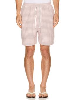 CHE - Men's Drawstring Textured Tweed Shorts Pink