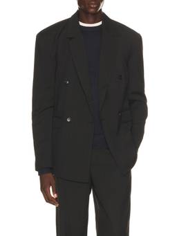 Common Market - Conner Men's Double-Breasted Pinstripe Twill Blazer Black