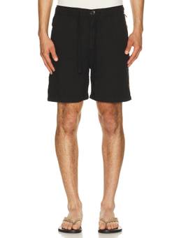 Critical Slide - Cruiser Men's Linen Blend Mid-Waist Walkshort Black