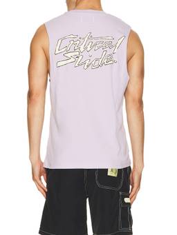 Critical Slide - Electric Men's Sleeveless Logo Detail Tank Top Lavender