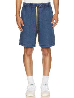 Diet Starts Monday - Dropoff Men's Drawstring 4-Pocket Denim Shorts Blue